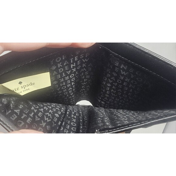 Kate Spade Grove Street Tellie Bifold Black Lesther Wallet 5x3.5" - Picture 12 of 16